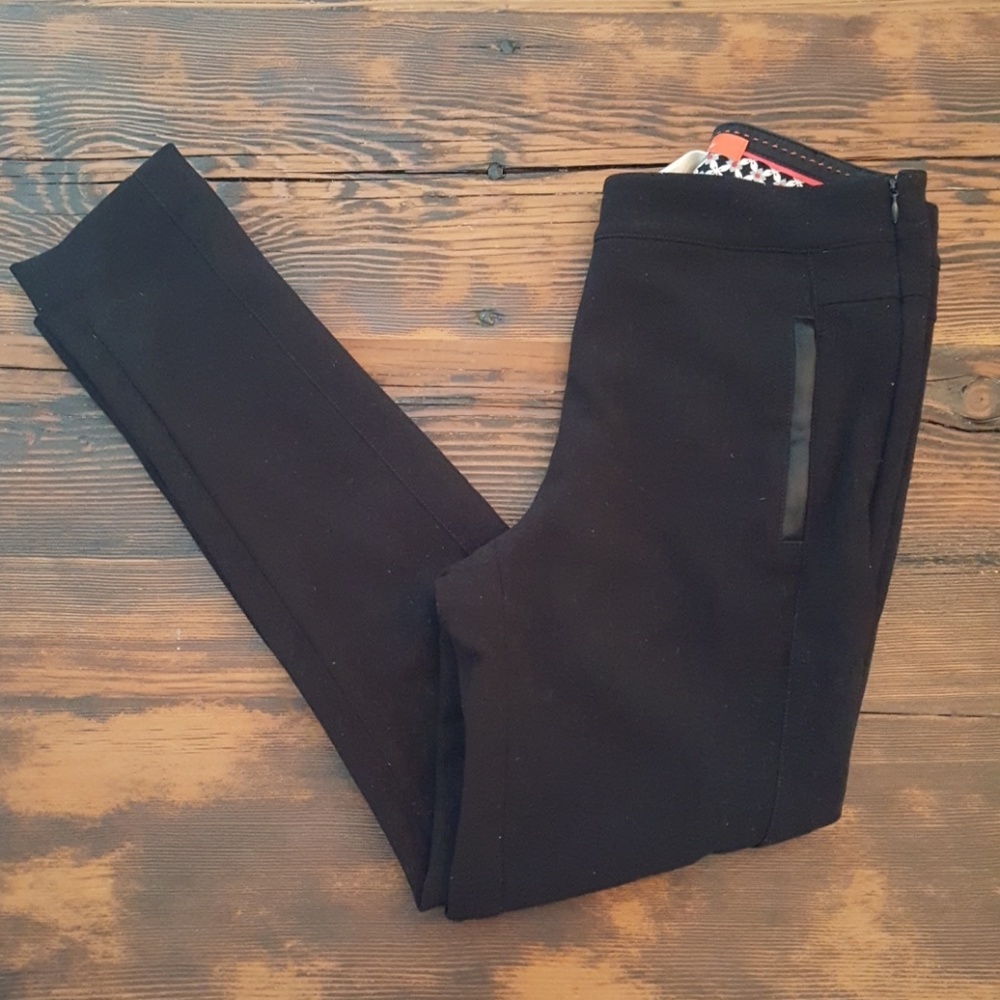 Anthropologie black tuxedo ankle pant